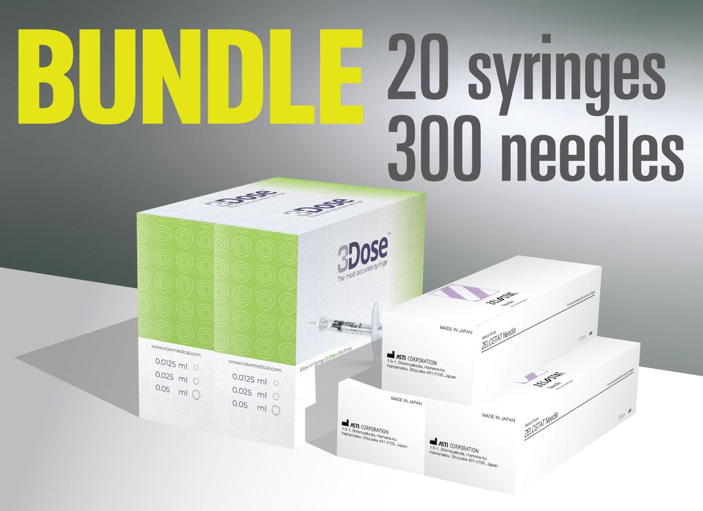 Bundle: 20 Syringes + 300 Needles