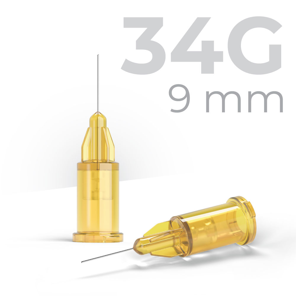 Ultra Low Dead Space Needle 34G/0.18x9mm, 100 pcs