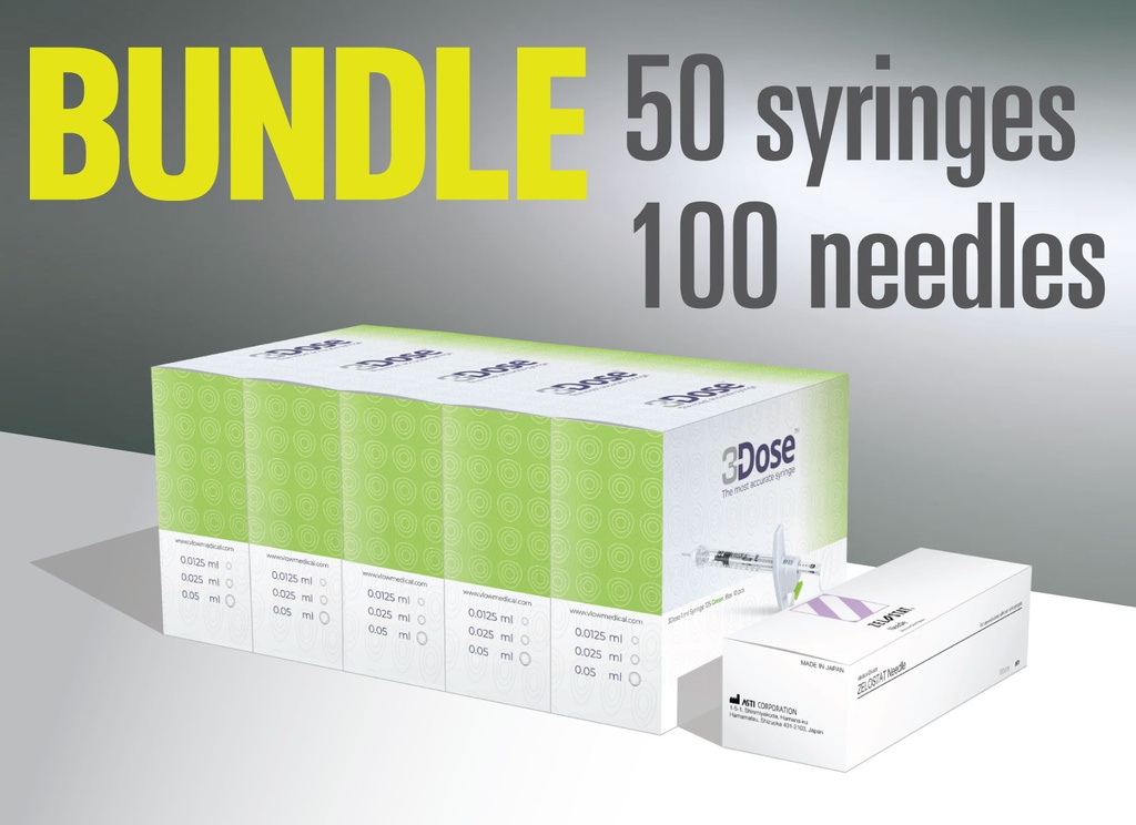 Bundle: 50 Syringes + 100 Needles