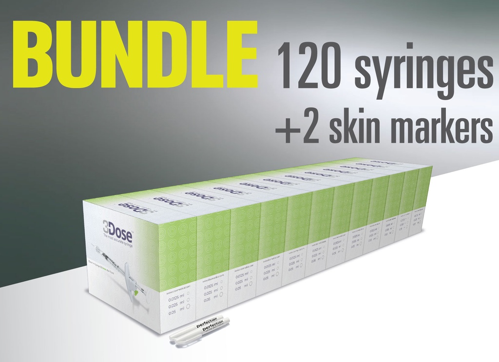 Bundle: 120 Syringes + 2 Markers